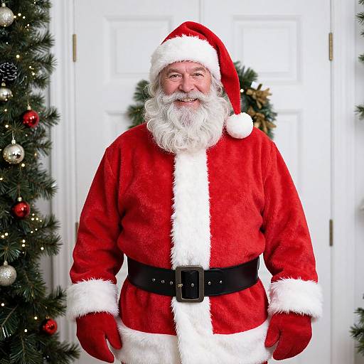 Jolly Santa with Festive Door