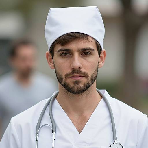 Realistic Male Nurse Costume Portrait