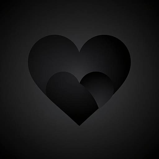 Minimalist Black Aesthetic Heart Wallpaper