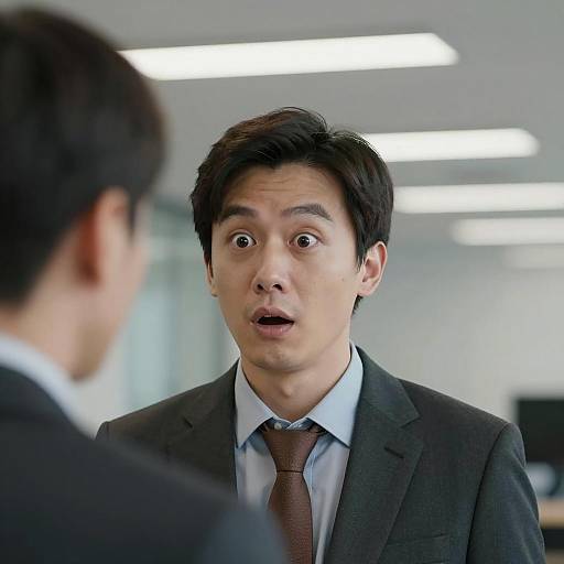 Surprised Businessman in Office