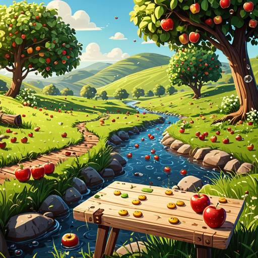 Sunny Creekside Background for Happy Worm Sunny Creekside Background for Happy Worm