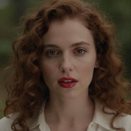 Close-Up Portrait of a Woman in Nature