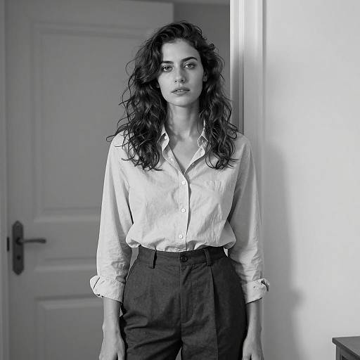 Elegant Black and White Portrait