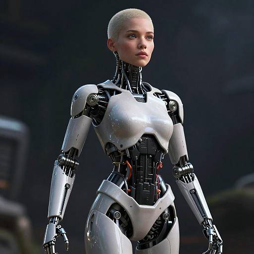 Cinematic Semi-Cyborg Female Portrait