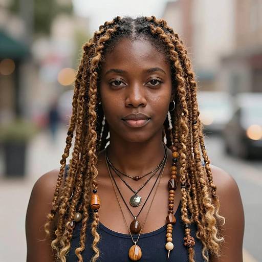 African-American Woman with Bohemian Locs