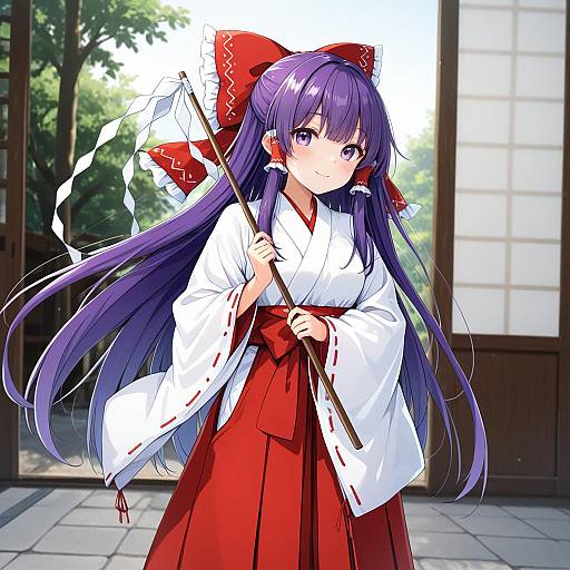 Illustration of Hakurei reimu (pc-98), touhou in the style of Sou (soutennkouchi)