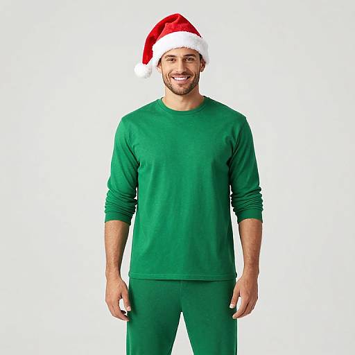 Male Santa Claus Green Outfit