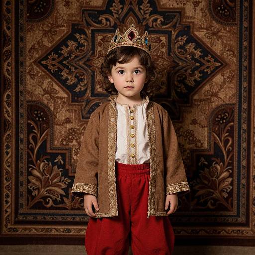 Child Royalty in Vibrant Traditional Attire