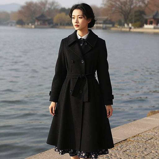 Petite Woman in Classic Winter Style