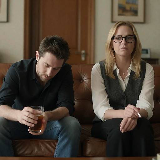 Warm Indoor Portrait of Two People