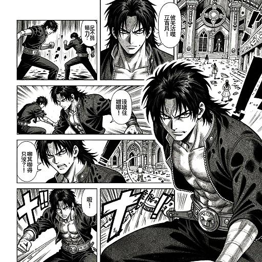 Berserk Manga Style Intense Battles