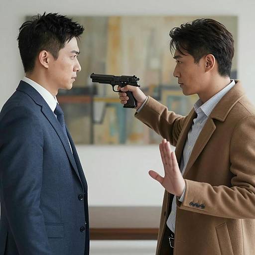 Intense Standoff Between Two Men