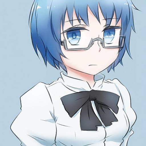 Illustration of Hakamichi shizune, katawa shoujo in the style of Neon-tetora