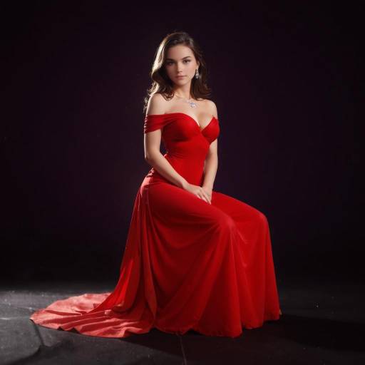 Elegant Woman in Red Dress with Anger Elegant Woman in Red Dress with Anger