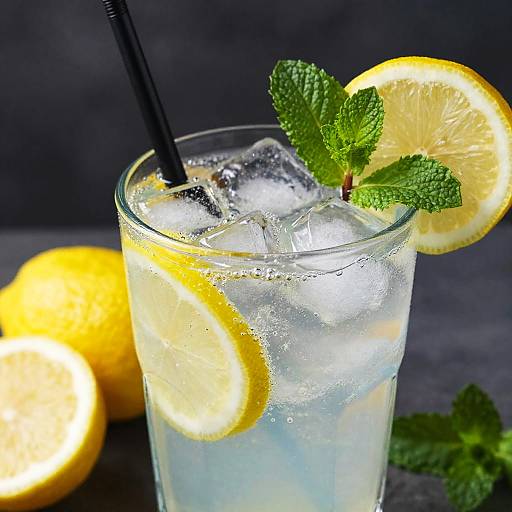 Icy Lemon Mint Refreshing Drink