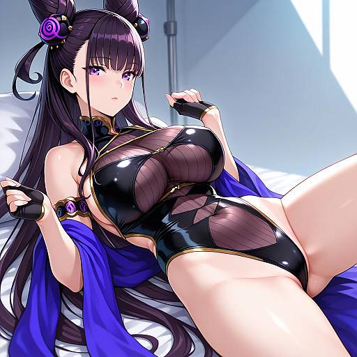 Illustration of Murasaki shikibu (swimsuit rider) (first ascension) (fate), fate/grand order in the style of Ha-ru