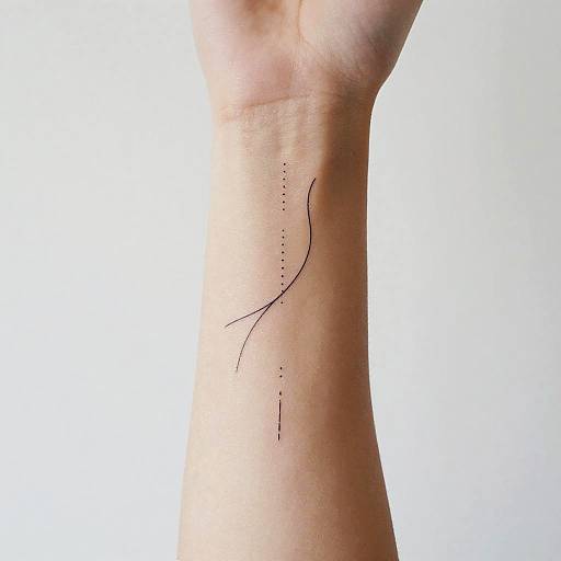 Minimalist Wrist Tattoo with Abstract Shapes