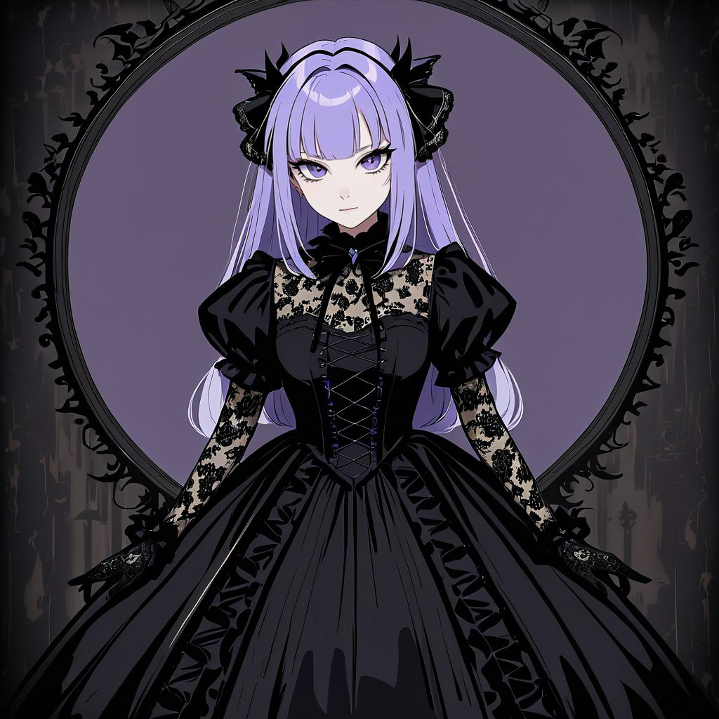 Elegant Gothic Noblewoman in Avant-Garde Style