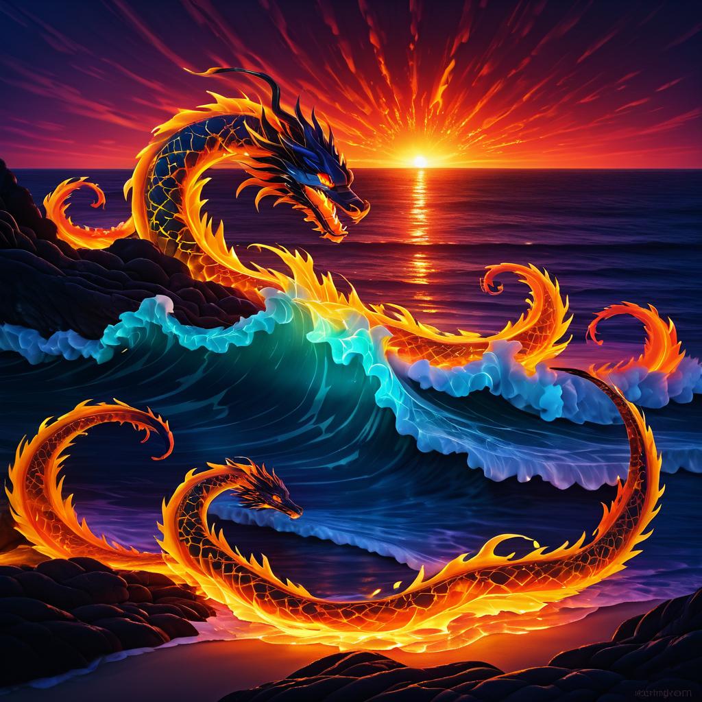 Blazing Ocean Serpent at Twilight