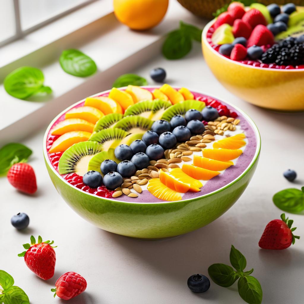 Ultra-Realistic Vibrant Smoothie Bowl