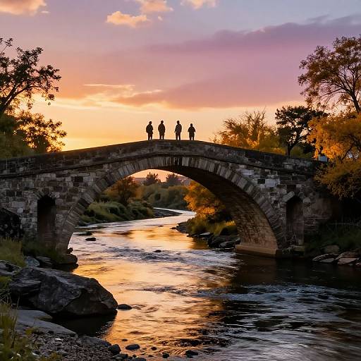 Sunset Serenity on Stone Arch Bridge