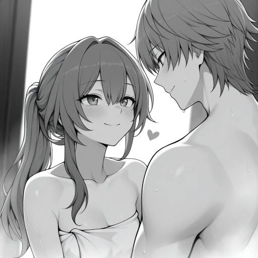 Monochrome Love: A Heartfelt Gaze