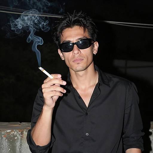 Intense Male Portrait at Night