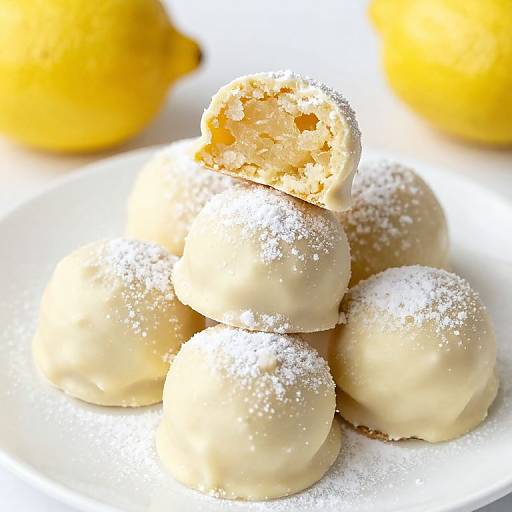 Luscious Lemon Cookie Truffles Close-Up