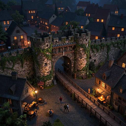 Urban D&D Nighttime Battle Map