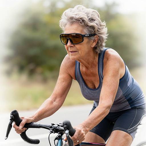 Elderly Woman with Oakley Sunglasses