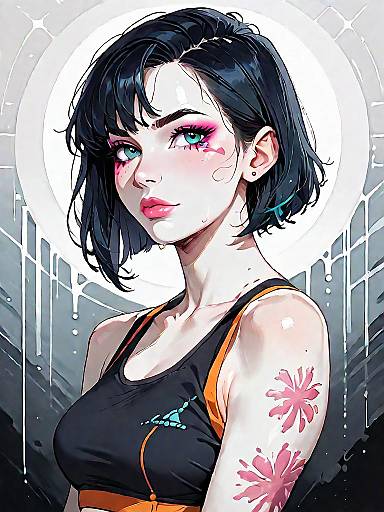 Realistic Athletic Woman in Sportswear