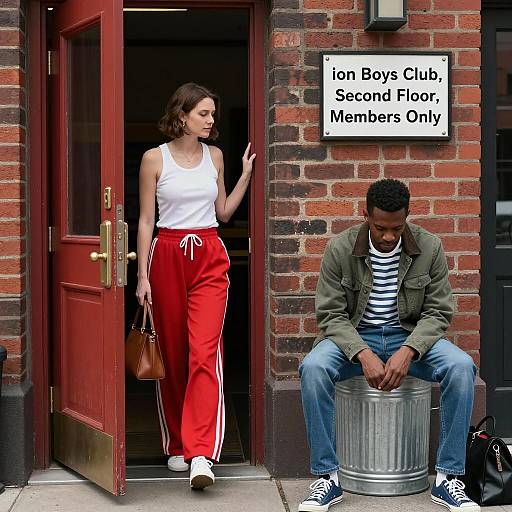 Urban Scene with Distinct Characters