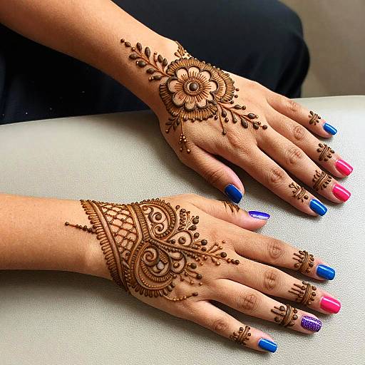 Intricate Henna Hands Photography