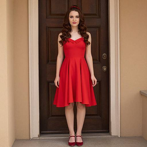 Veruca Salt in Red Dress