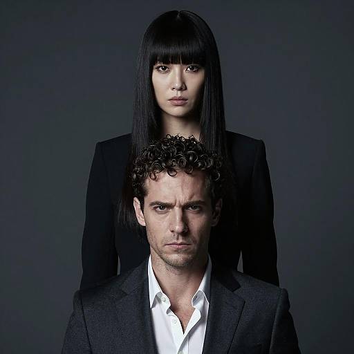 Dramatic Portrait of Serious Individuals