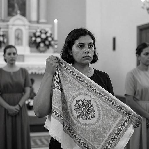 Elegant Church Portrait in Black and White