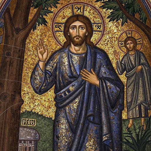 Byzantine Mosaic Jesus in Gethsemane