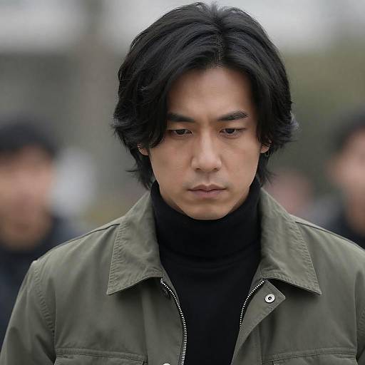 Intense Portrait of an Asian Man