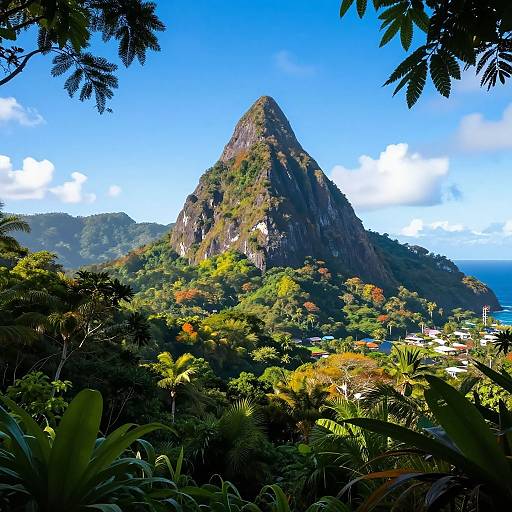 Vivid Digital Landscape of Saint Lucia