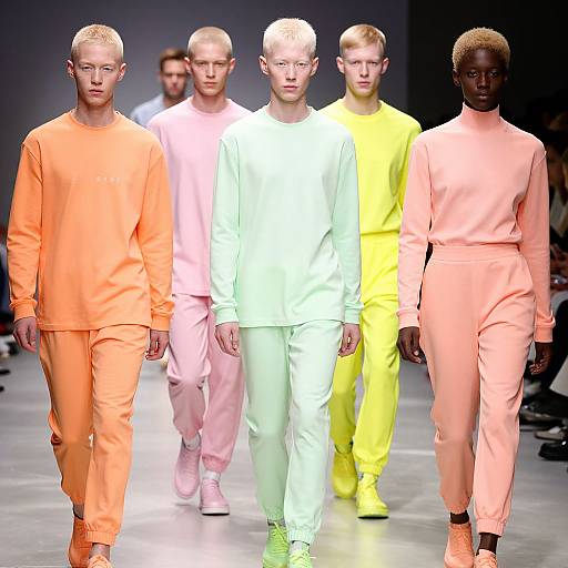 Albino Models in Murakami Fashion