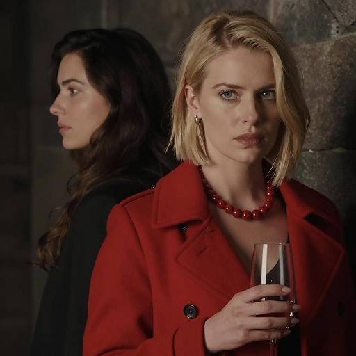 Moody Portrait of Two Women in Evening