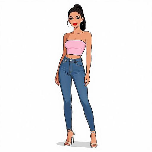 Smiling Woman in Modern Street Style