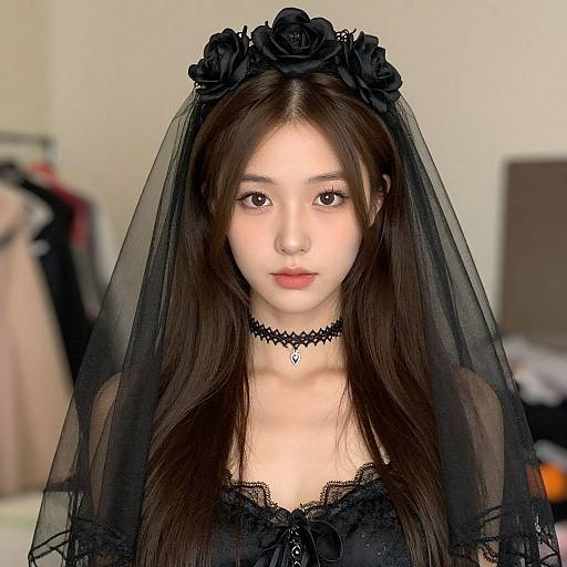 Dark Bride Halloween Costume Portrait