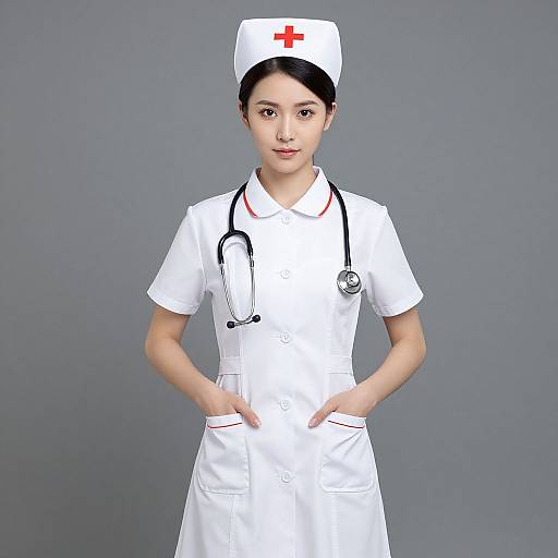 Woman in Nurse Doctor Costume