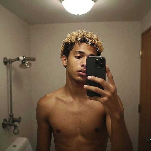 Moody Realistic Bathroom Selfie