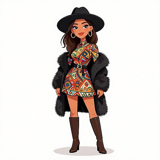 Boho Chic Woman in Warm Tones