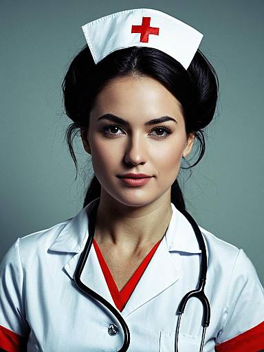 Photorealistic Nurse Costume Portrait