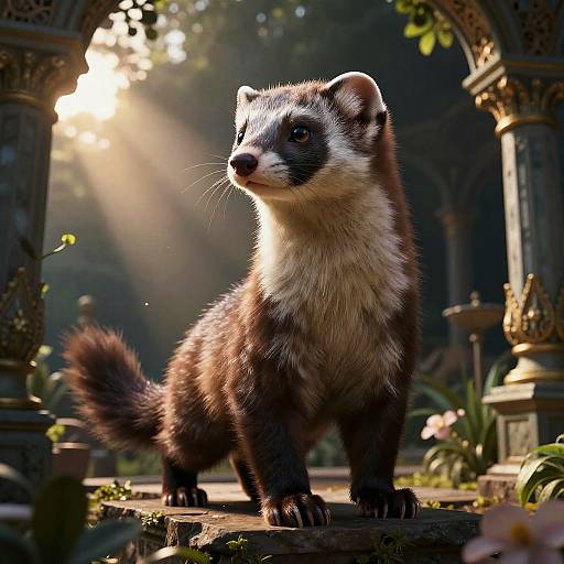 Baroque Ermine in Twilight Garden