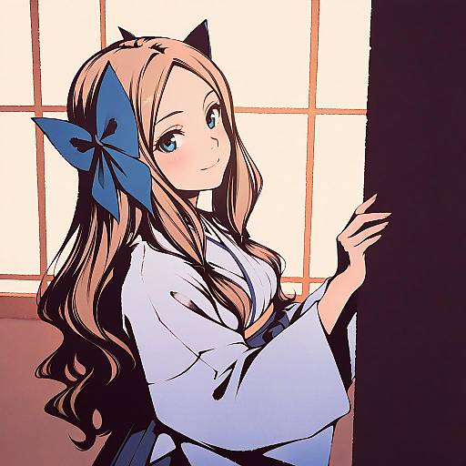 Illustration of Asakaze (kancolle), kantai collection in the style of Moshimoshibe