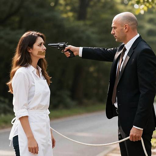 Tension in the Forest: A Gripping Scene